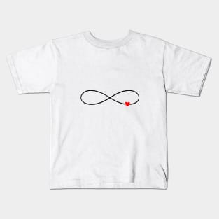 heart infinity symbol love sign gift family Kids T-Shirt